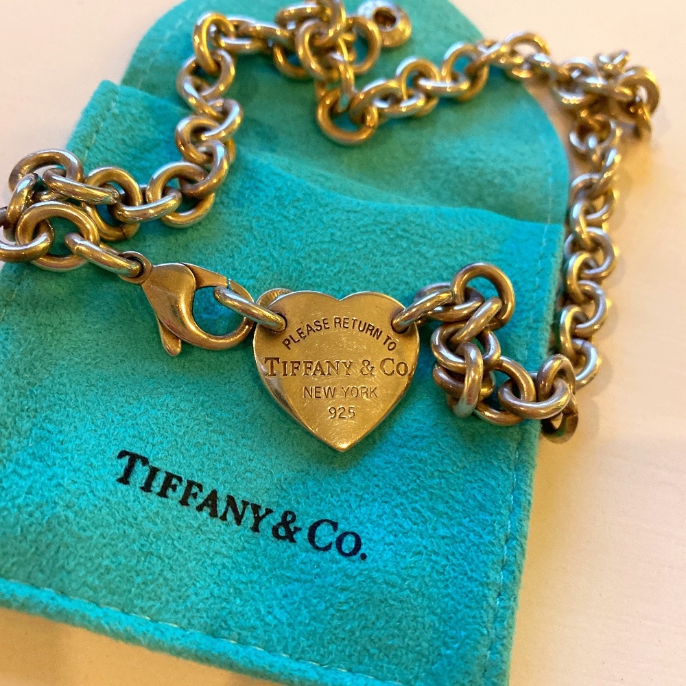 Return to Tiffany Silver Heart Tag Choker